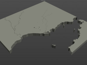 edinburgh city scotland uk 50km 3D Model