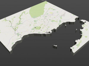 edinburgh city scotland uk 50km 3D Model