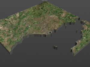 edinburgh city scotland uk 50km 3D Model
