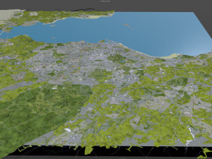 edinburgh city scotland uk 50km 3D Model