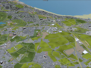 edinburgh city scotland uk 50km 3D Model