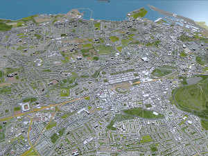 edinburgh city scotland uk 50km 3D Model