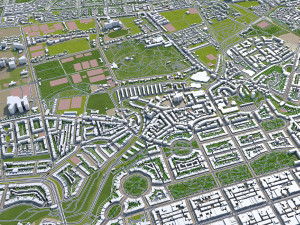 edinburgh city scotland uk 50km 3D Model