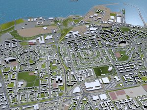 edinburgh city scotland uk 50km 3D Model