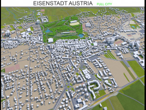 eisenstadt city austria 15km 3D Model