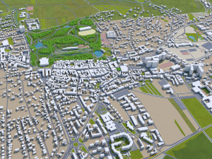 eisenstadt city austria 15km Modello 3D