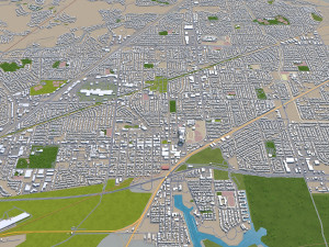 fairfield city california usa 35km Modello 3D