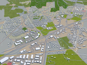 fairfield city california usa 35km Modello 3D