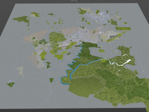 fairfield city california usa 35km Modello 3D