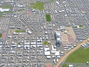 fairfield city california usa 35km Modello 3D