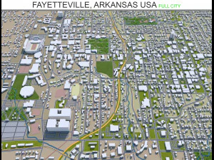 fayetteville city arkansas usa 30km 3D Model