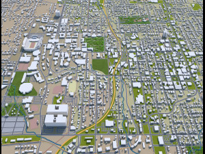 fayetteville city arkansas usa 30km 3D 모델
