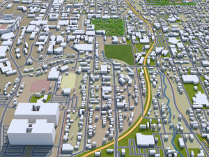 fayetteville city arkansas usa 30km 3D 모델