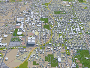 fayetteville city arkansas usa 30km 3D 모델