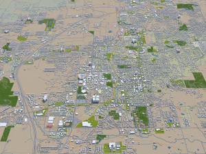 fayetteville city arkansas usa 30km 3D 모델