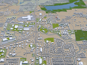 fayetteville city arkansas usa 30km 3D 모델