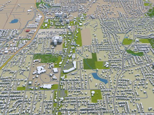 fayetteville city arkansas usa 30km 3D 모델
