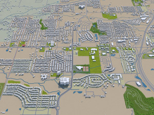 fayetteville city arkansas usa 30km 3D 모델