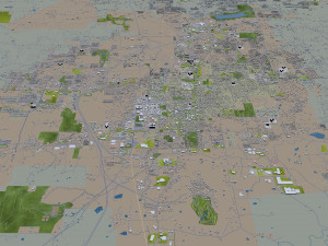 fayetteville city arkansas usa 30km 3D 모델