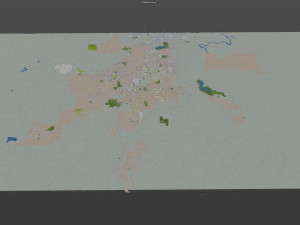 fayetteville city arkansas usa 30km 3D 모델