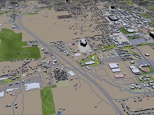 fayetteville city arkansas usa 30km 3D 모델