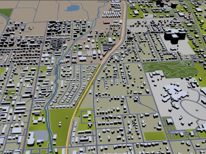 fayetteville city arkansas usa 30km 3D 모델