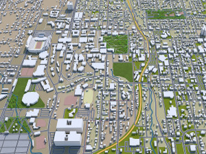 fayetteville city arkansas usa 30km 3D 모델