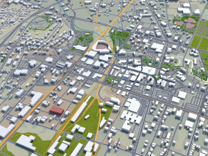 fayetteville city north carolina usa 50km 3D Model