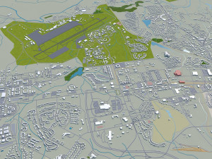 fayetteville city north carolina usa 50km 3D Model