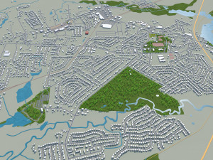 fayetteville city north carolina usa 50km 3D Model