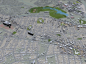 fayetteville city north carolina usa 50km 3D Model