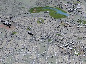fayetteville city north carolina usa 50km 3D Model
