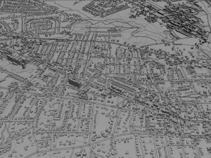 fayetteville city north carolina usa 50km 3D Model