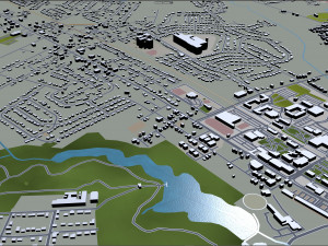 fayetteville city north carolina usa 50km 3D Model
