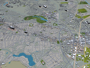 fayetteville city north carolina usa 50km 3D Model