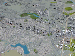 fayetteville city north carolina usa 50km 3D Model