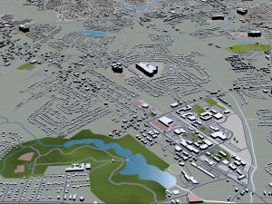 fayetteville city north carolina usa 50km 3D Model