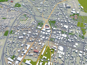 fayetteville city north carolina usa 50km 3D Model