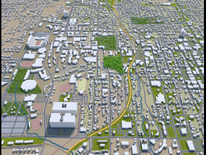 fayetteville city springdale rogers arkansas usa 80km 3Dモデル