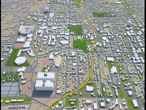 cidade de fayetteville springdale rogers arkansas eua 80 km Modelo 3D