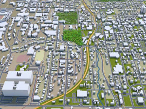 cidade de fayetteville springdale rogers arkansas eua 80 km Modelo 3D
