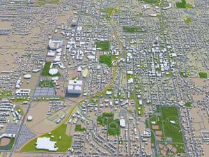 fayetteville city springdale rogers arkansas usa 80km 3Dモデル