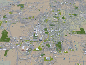 fayetteville city springdale rogers arkansas usa 80km 3Dモデル