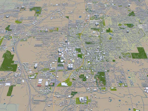 cidade de fayetteville springdale rogers arkansas eua 80 km Modelo 3D