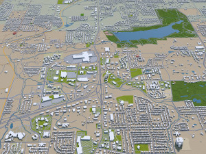 fayetteville city springdale rogers arkansas usa 80km 3Dモデル