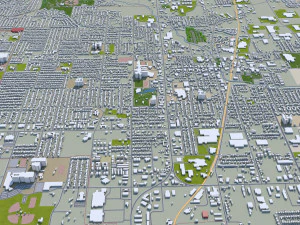 cidade de fayetteville springdale rogers arkansas eua 80 km Modelo 3D