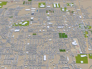 cidade de fayetteville springdale rogers arkansas eua 80 km Modelo 3D