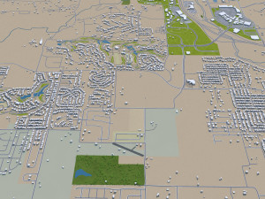 fayetteville city springdale rogers arkansas usa 80km 3Dモデル