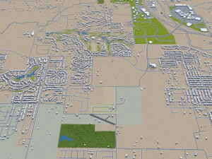 cidade de fayetteville springdale rogers arkansas eua 80 km Modelo 3D