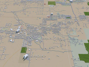 cidade de fayetteville springdale rogers arkansas eua 80 km Modelo 3D